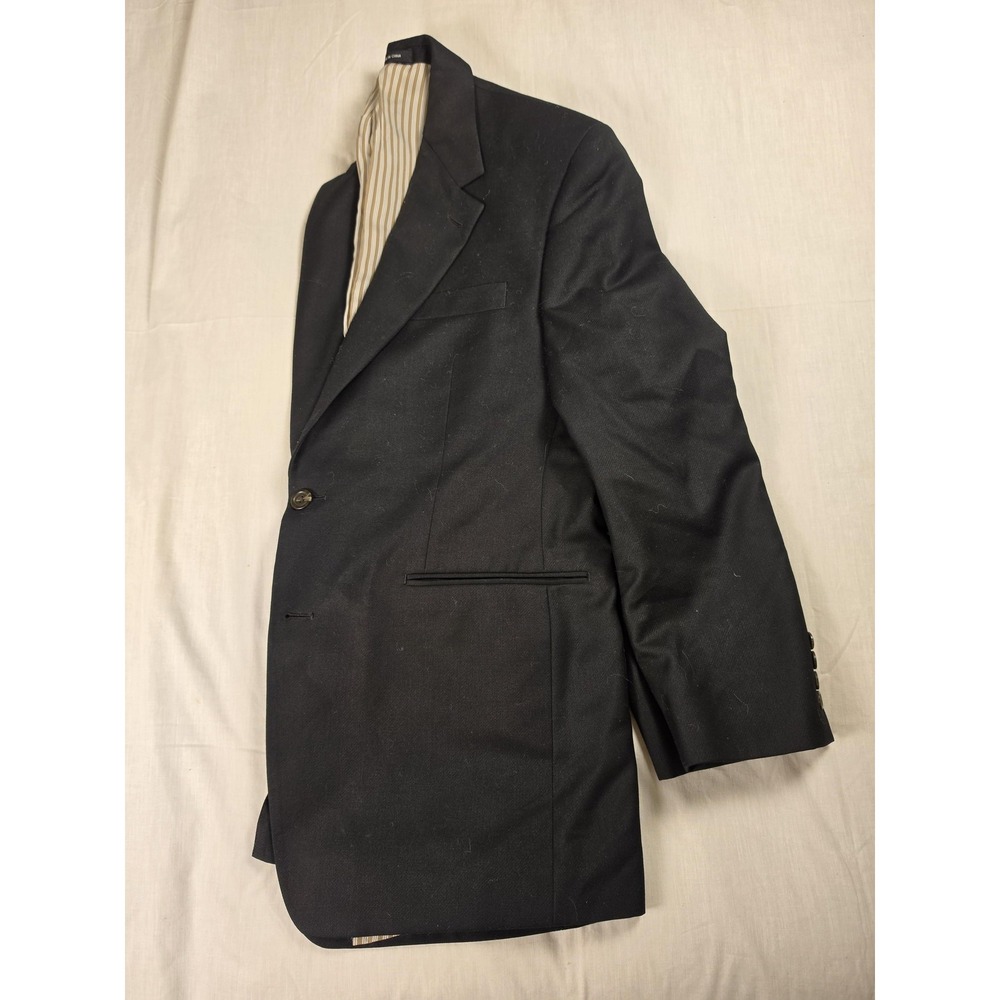 Lauren Ralph Lauren Suit Jacket Mens 40 Black Polyester Rayon 2 Button Coat